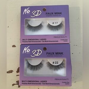 3D FAUX MINK LASHES #17 and #22